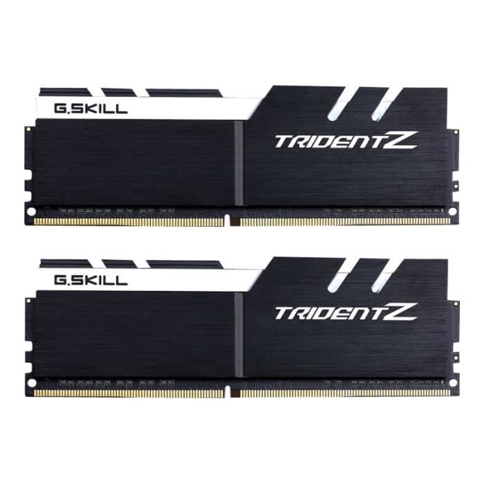 Achat Memoire PC GSKILL RAM PC4-25600 / DDR4 3200 Mhz F4-3200C14D-16GTZKW - DDR4 Enhanced Performance Series - Trident Z pas cher