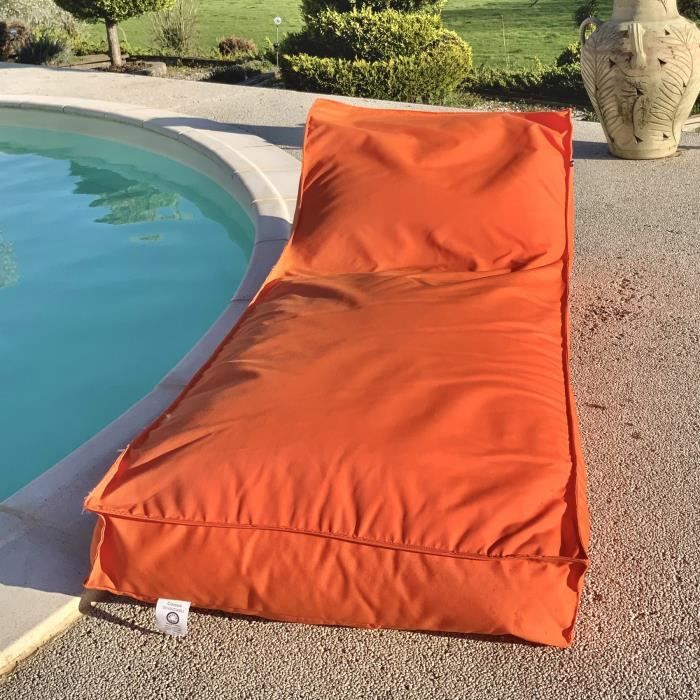 housse de matelas bain de soleil orange 160x65 cm