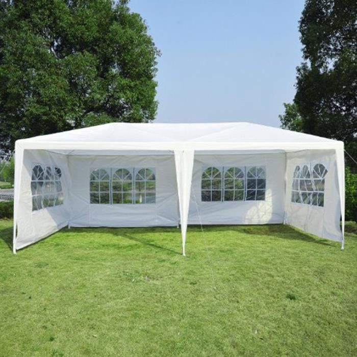 Hengda Tonnelle de Jardin 3 x 6 m Protection UV Tente de fête Jardin chapiteau de Mariage pour extérieur fête