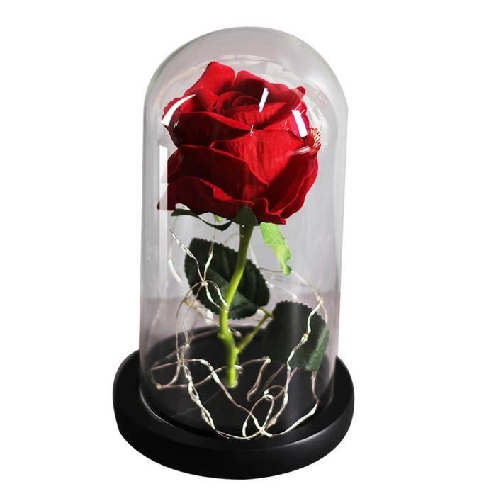 LED cloche fleur immortelle - rouge - Cdiscount Maison