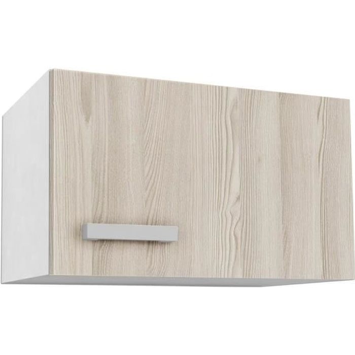 meuble haut de cuisine avec 1 étagère à l'intérieur, 1 porte, en frêne/blanc