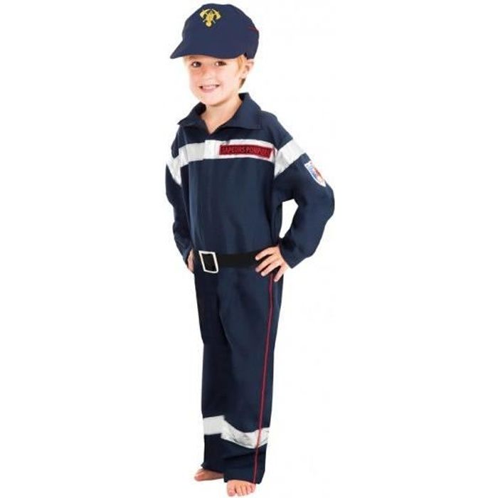 Déguisement Enfant Pompier Bleu 10/12 ans, Deguisement pas cher