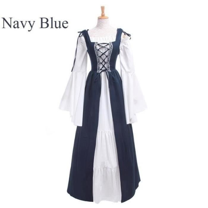 Josamogre Robe Médiévale Renaissance Maxi - Costume Gothique Vintage Pour Femmes