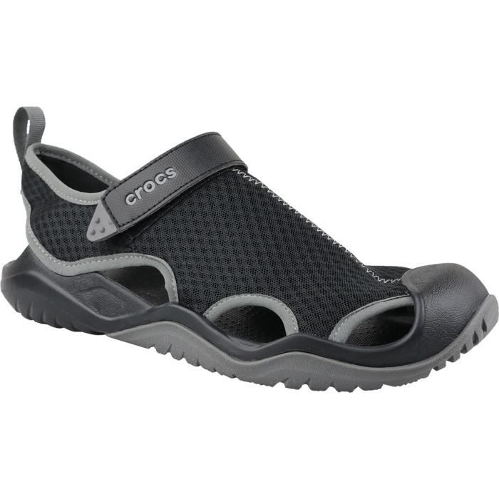 Crocs M Swiftwater Mesh Deck Sandal 205289-001 sandales pour homme Noir