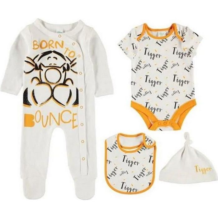 Pyjama Tigrou Disney 4 pièces Naissance Blanc - Cdiscount Prêt-à-Porter