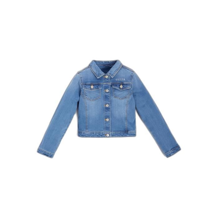 Veste En Jean Pour Fille - Coupe Stretch Confortable - Taille 8 à 16 Ans - Style Décontracté Avec Poches Et Boutons