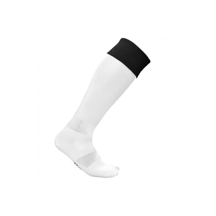 chaussettes de sport hautes bicolores enfant proact - white/black - 31/34
