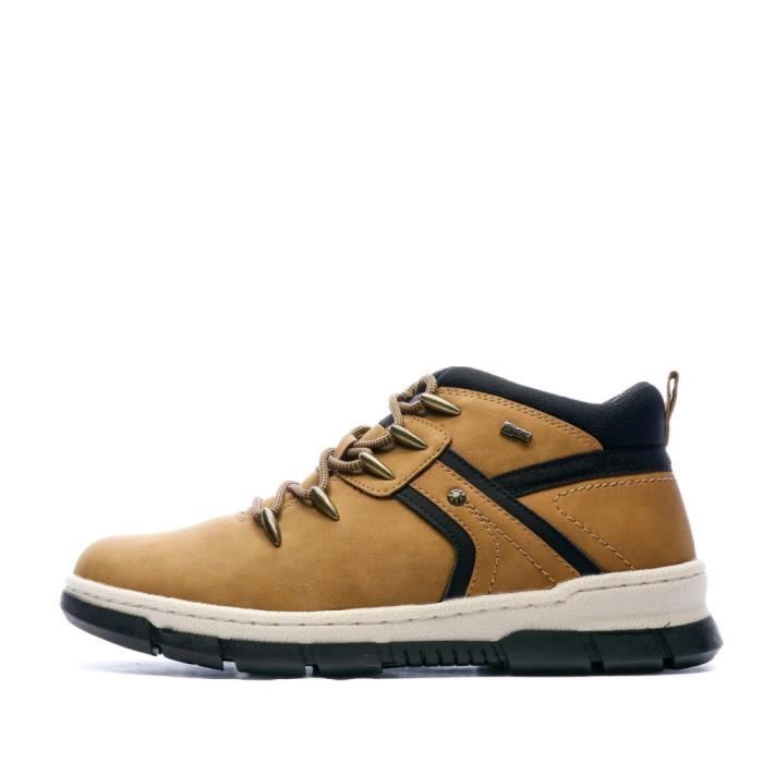 RELIFE Baskets Homme - RELIFE - Jobarten - Camel - Tige semi-montante - Fermeture lacets