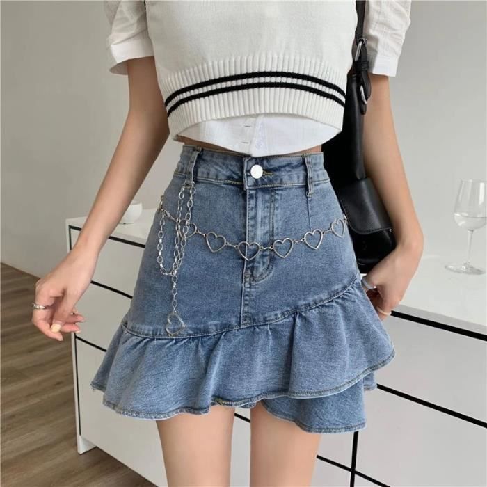 Jupe Moulante Taille Haute Pour Femme Avec Short, Jupe Sexy