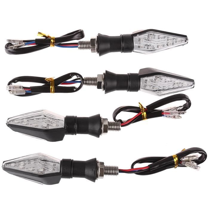 Lot De 4 Clignotants Chromés Pour Moto - Feux Ambrés - Universels - Neufs Sous Emballage