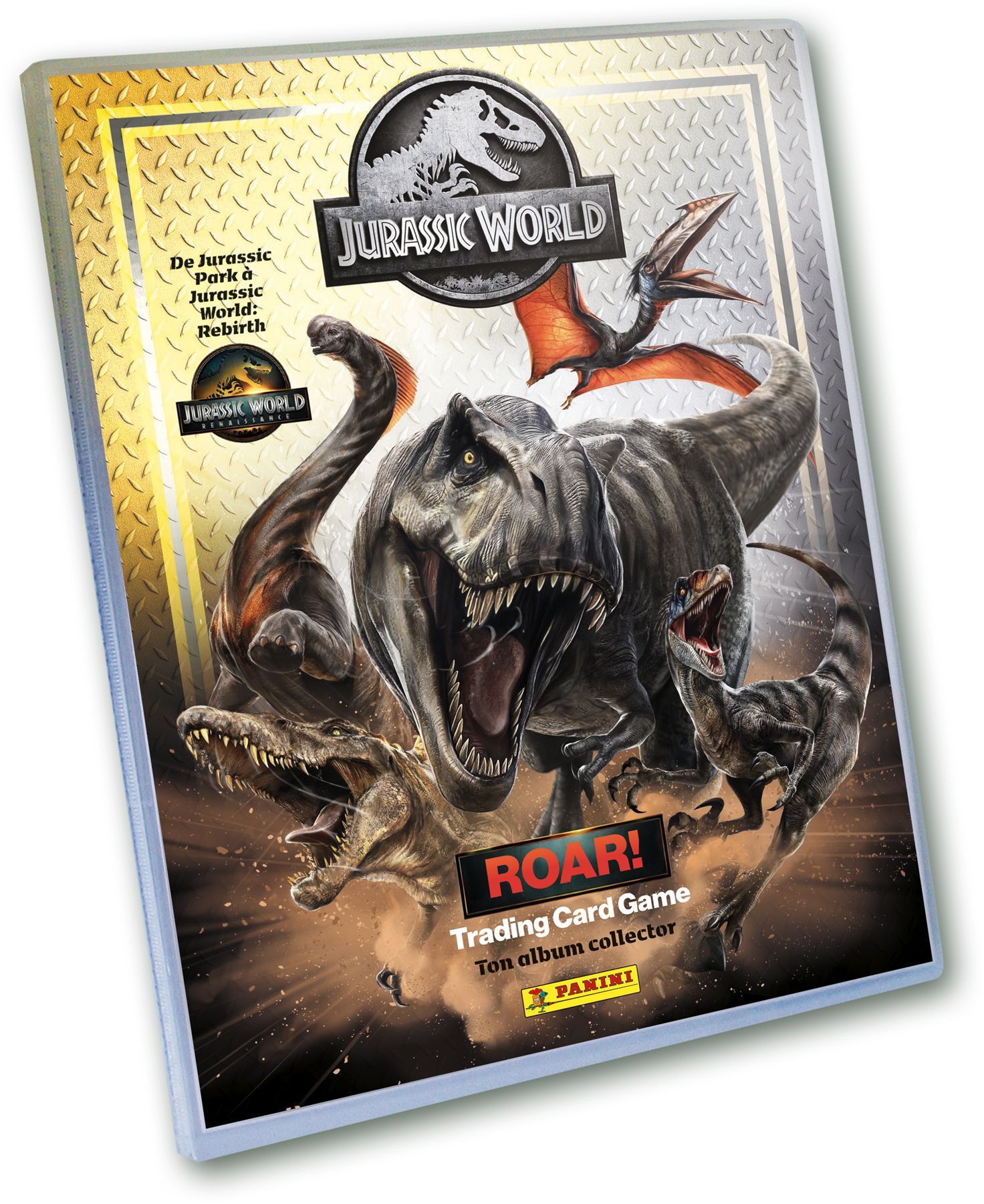 Pack de Démarrage PANINI – Jurassic World 4 TCG Album + 2 Pochettes 16 Cartes Edition Limitée N°1
