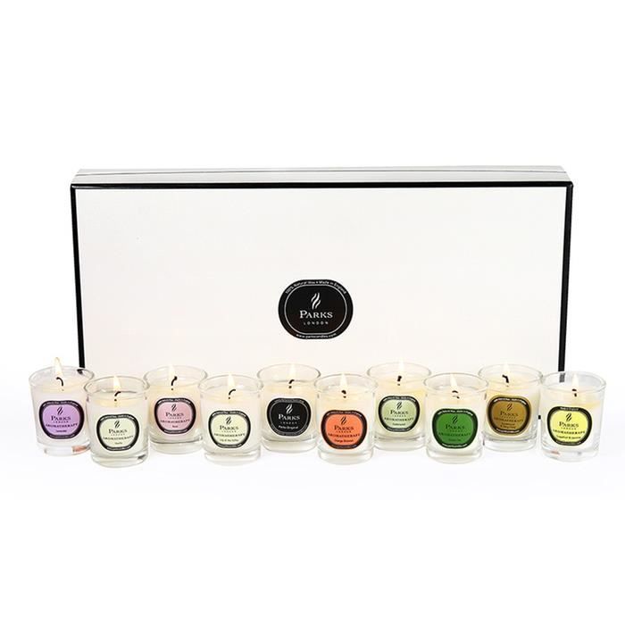 PARKS LONDON Lot de 10 mini Bougie Aromatherapy hauteur 5.5 cm