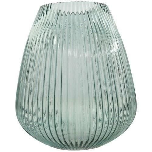 POINT VIRGULE Vase en verre - Ø24,5 x H28 cm - Vert