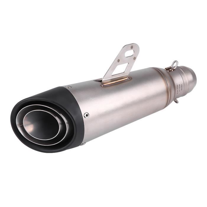 Silencieux D'Échappement 20mm Pour Moto 2 Temps - Acier Inoxydable - Réduction De Bruit - Accessoire Moto Noir
