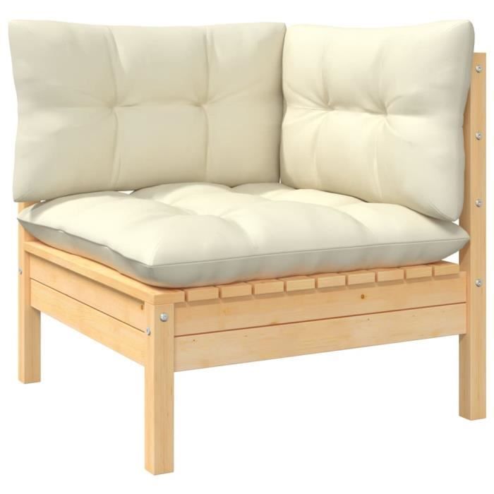 Mini Banc De Jardin En Bois Avec Coussins - Accessoire Maison De Poupée 1/12 - Environ 13,8x7x3 Cm