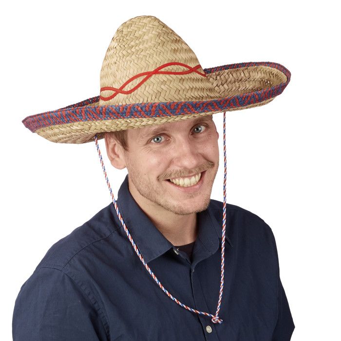 Chapeau Mexicain Sombrero Adulte – Taille Unique – Rose – Paille – Pour Carnaval Et Fête à Thème - 7