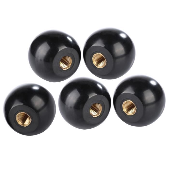 Bouton De Levier à Bille - ZJCHAO - M10 - Bakélite - Lot De 5 - Noir