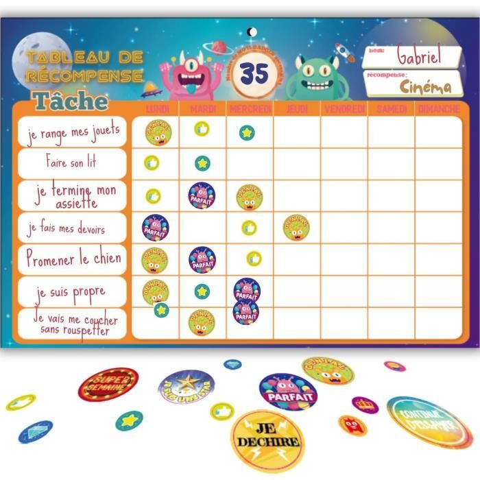 Tableau De Récompenses Magnétique, Tableau Des Tâches De Comportement