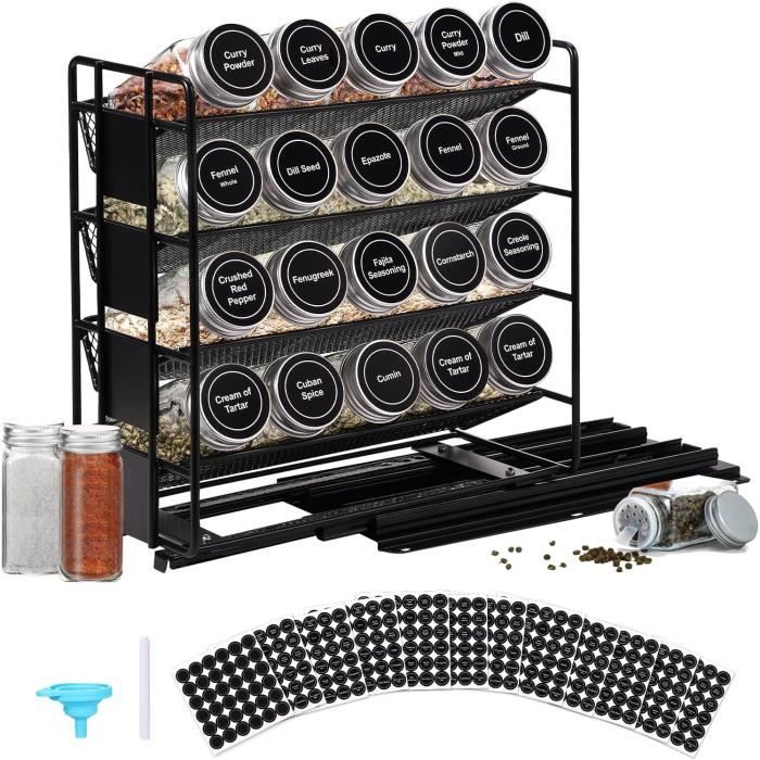 ETAGERE A EPICES étagère à épices en Bambou Naturel, Porteépice à 3 ETAGERE A EPICES étagère à épices en Bambou Naturel, Porteépice à 3