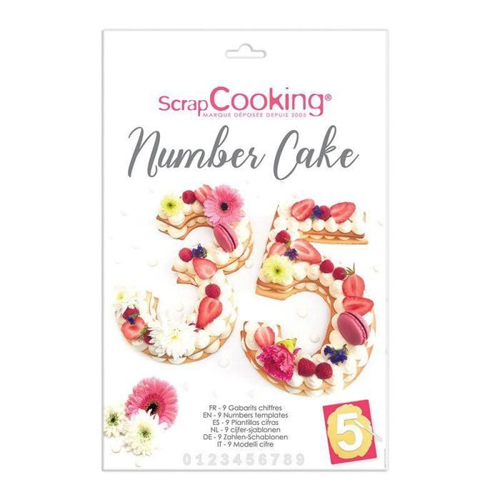 Kit Number cake Idéal pour faire un gâteau d'anniversaire - Scrapcooking {couleur}