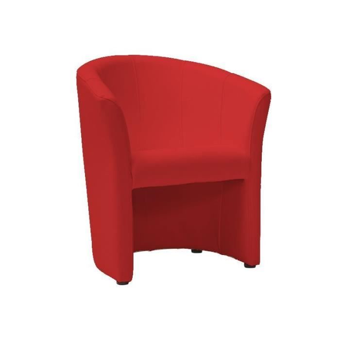 Fauteuil - SIGNAL - FAUTEUIL TM-1 - Éco-cuir - Rouge - 1 place - Intérieur Fauteuil - SIGNAL - FAUTEUIL TM-1 - Éco-cuir - Rouge - 1 place - Intérieur