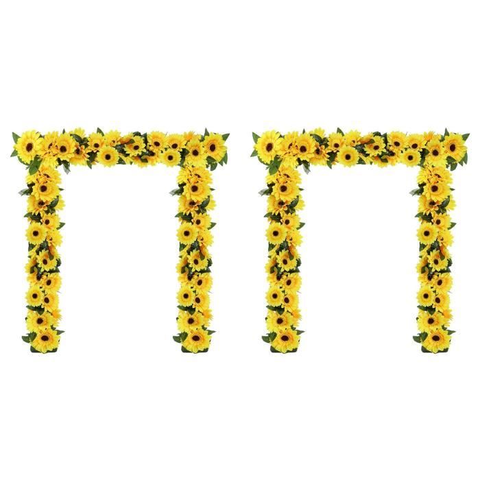 3 Pièces Fleurs Artificielles Deco 6M-19.6 Pieds Blanche Pivoine