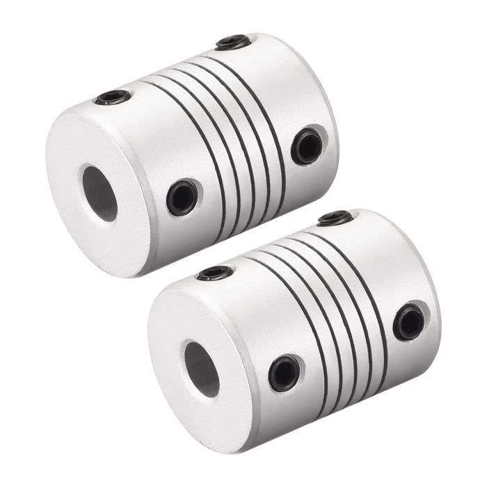 Acoplamiento De Eje Aluminio 6.35mm A 8mm - Para Motores Paso A Paso, Impresoras 3D Y Proyectos DIY