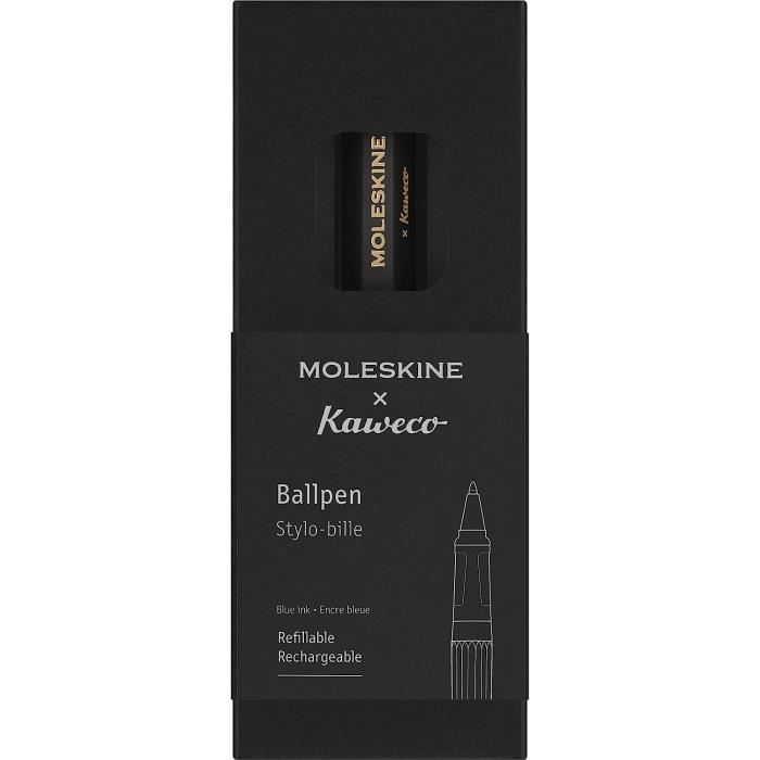 Stylo Bille Rétractable Moleskine 1,0 Mm - Gris Charbon, Classique Et Design