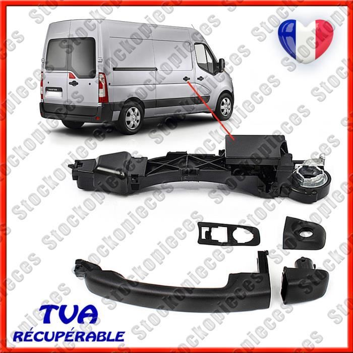 MECANISME COMPLET + POIGNEE DE PORTE LATERALE DROITE COMPATIBLE / RENAULT MASTER 3 / OPEL MOVANO 3 / NISSAN INTERSTAR