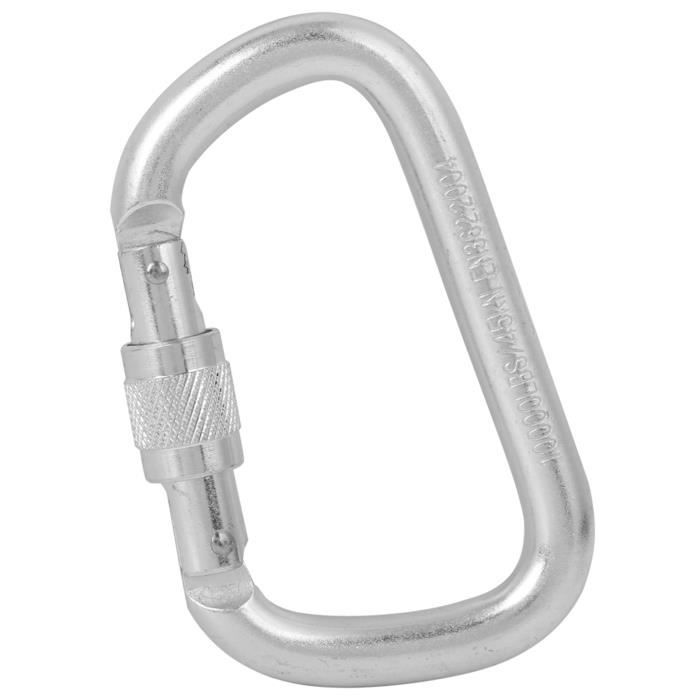Mousqueton finition demi anneau en métal 40 mm 2 pcs argent