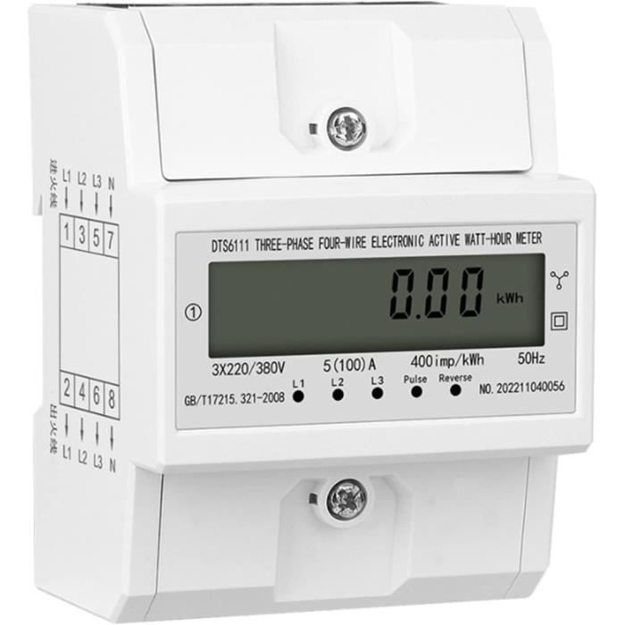DEX Compteur D'énergie Sur Rail DIN Compteur D'énergie Monophasé 2P