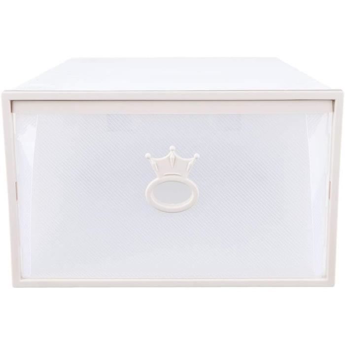 Organisateur De Chaussures Pour Placard Pliant Avec Couvercle Transparent - Range-Talons Avec Séparateurs Réglables