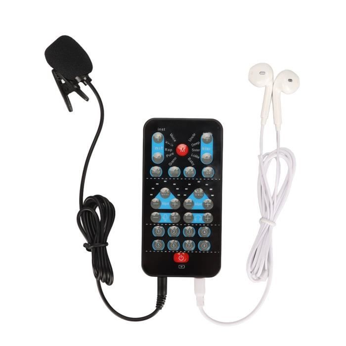 Changeur De Voix Portable Mini - 8 Effets De Son (Robot, KTV...) - Compatible Téléphone, PC, Console - Plug & Play