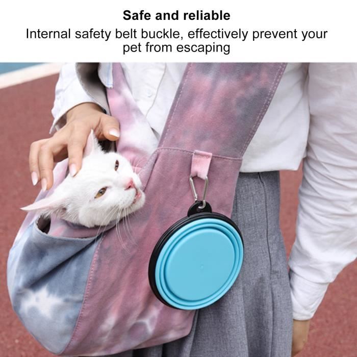 ABIL Portebébé pour chat Chien Sling Carrier pour petits chiens chats grand espace respirant