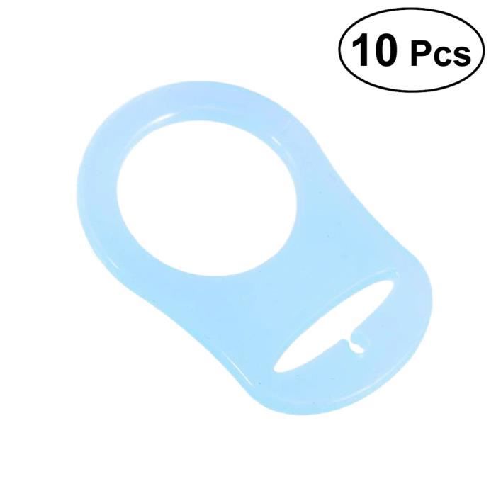 10pcs Silicone Doux Bebe Tetine Sucette Clips Porte Mamelon Anneaux Bleu Clair Attache Attache Sucette Boite A Sucette Cdiscount Puericulture Eveil Bebe