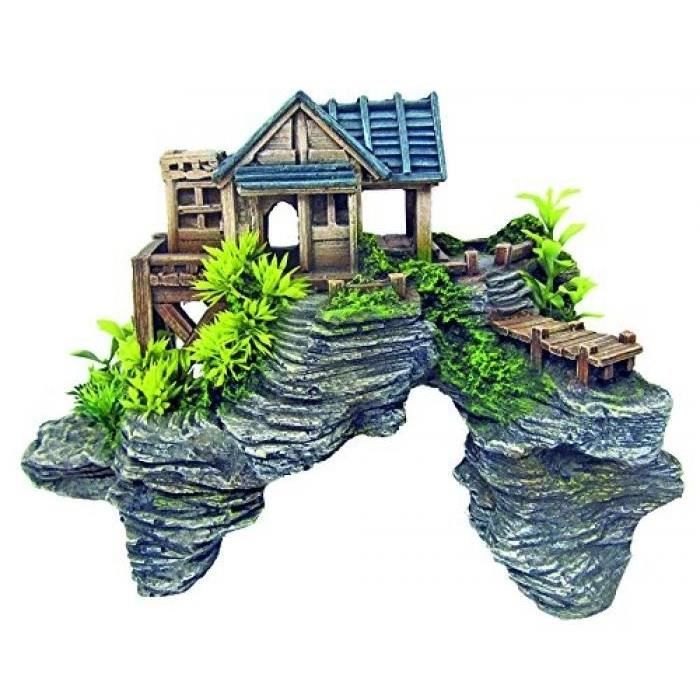 Meilleurs prix pour Cabane en rondins pour aquariophilie - WAVE - Taille L - Décoration pour aquariums