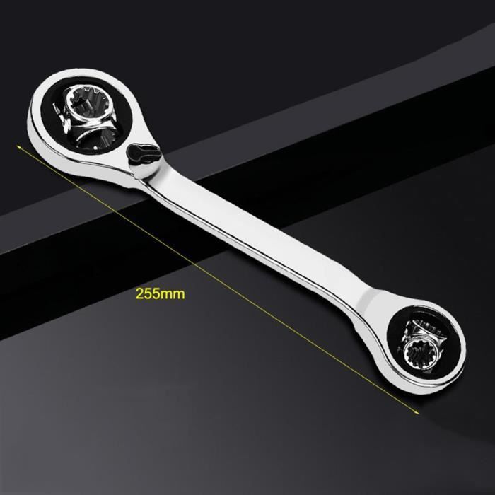 Geartech® - Clé à Cliquet à Molette Courte 72 Dents (lot De 7 Pièces