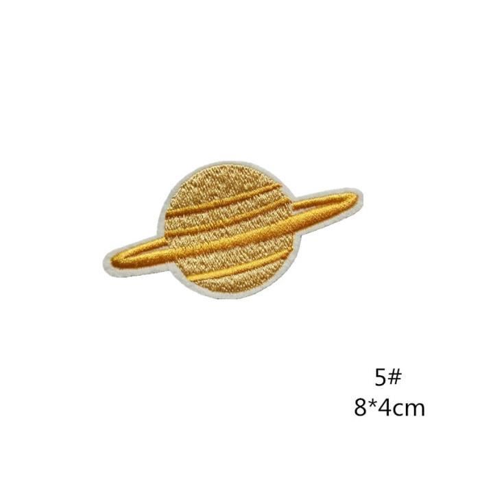 Patch Thermo-adhésif Extraterrestre Vert - Tête D'Alien Et OVNI - Couture Ou Fer à Repasser