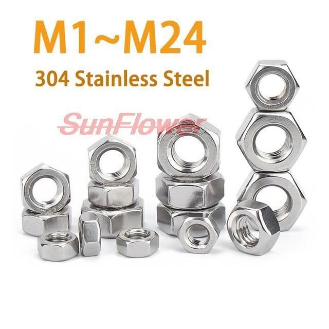 Ecrou m22 1pcs 304 crou hexagonal 1 50pcs m1 m1 2 m1 4 m1 6 m2 m2
