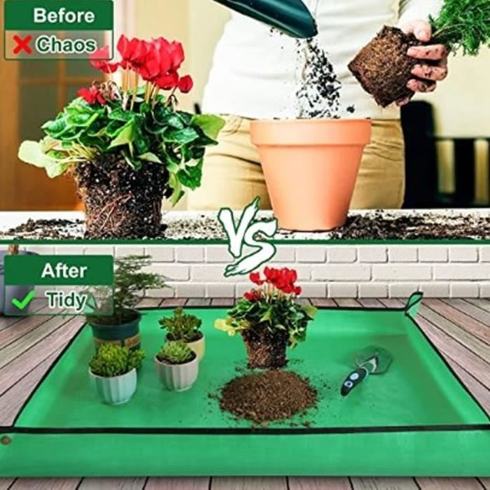 Tapis De Jardinage Vastsea 75x75cm - Imperméable, Pliable - Pour Rempotage Plantes