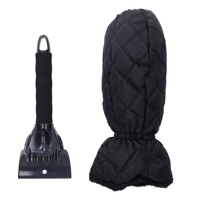 Grattoir à Glace Avec Gants Intégrés Alnicov - Imperméable, Doublure Polaire, Lame Plastique - Pour Déneiger Voiture