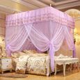 Rideau de lit à baldaquin de luxe avec princesse à quatre côtés moustiquaire (S)-LAT-1