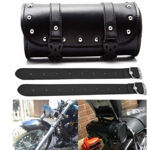 Sac De Fourche Moto En Cuir PU Vintage - Pochette à Outils Avec Sangles Réglables - Pour Hommes Et Femmes