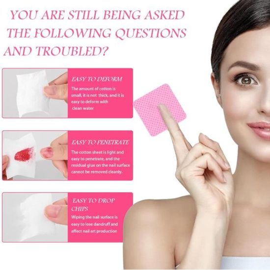 320 Lingettes à Ongles Non Pelucheuses – Pour Enlever Vernis Gel Et UV, Marque Nailpretty