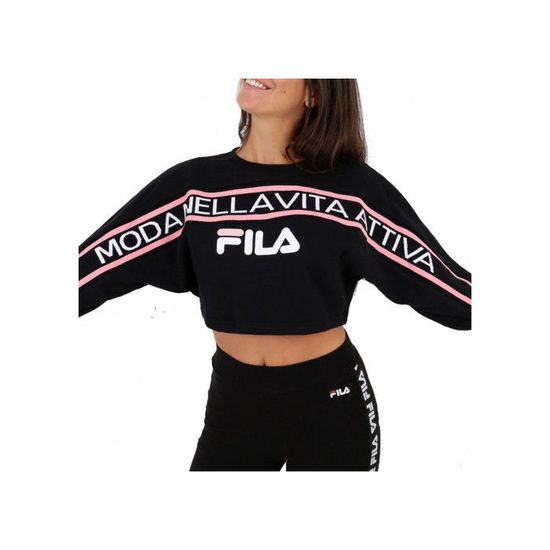 Sweat Femme Fila Noir et rose M Noir Cdiscount Prêt-à-Porter