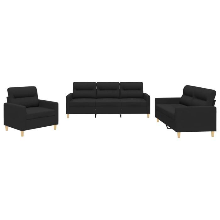 *NEW Sofa Couchage Classique Ensemble de canapés 3 pcs avec coussins