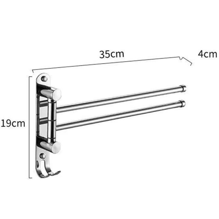 Porte-Serviettes,Étagère À Serviettes Double En Acier Inoxydable, Porte