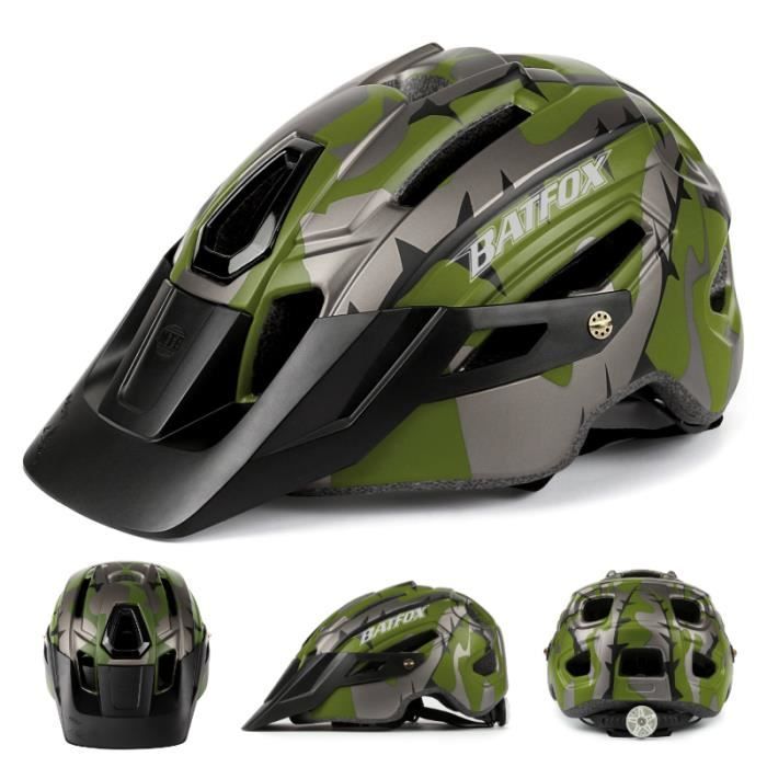 Rouge L58 61CM BATFOX Casque de velo pour homme casque de velo VTT moule integralement ent ete Cdiscount Sport