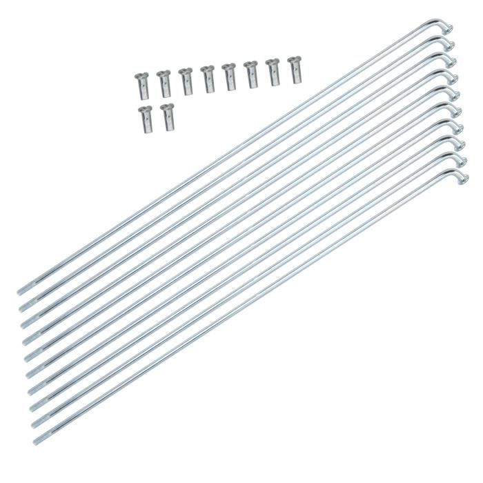 Agatige 10 Rayons De Vélo 13G 2,2 Mm – Fer-manganèse Haute Résistance, Pour Roues De Vélo Et Tricycle