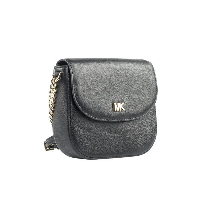 MICHAEL KORS HALF DOME CROSSBODY BLACK 001 Cdiscount Bagagerie Maroquinerie